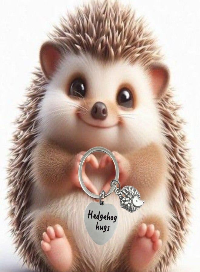 Dorla Cool Cute Hedgehog Hug Keychain Positive Relexed Warm Keyring Hedgehog Charm Hedgehogs Mom Lovers Teens Christmas Gift - Image 4